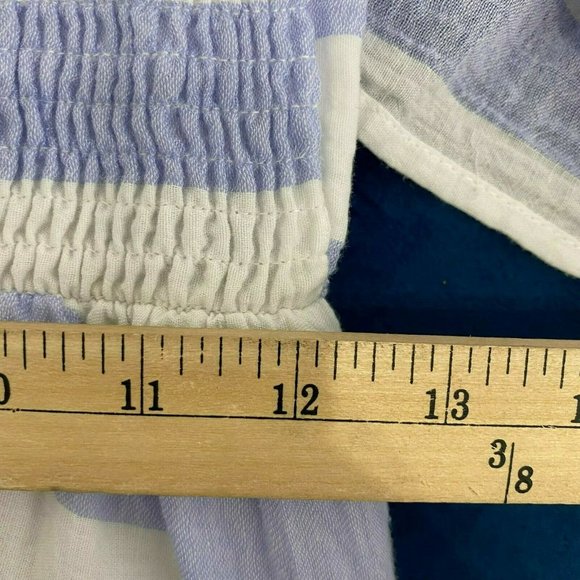 Lulu's Blue and White Striped Off-Shoulder Midi Dress - Picture 8 of 10